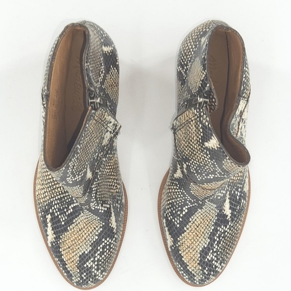 New Madewell Rosie Ankle Boots Booties in Snakeskin Embossed Leather 7, 8, 8.5 - Picture 8 of 12